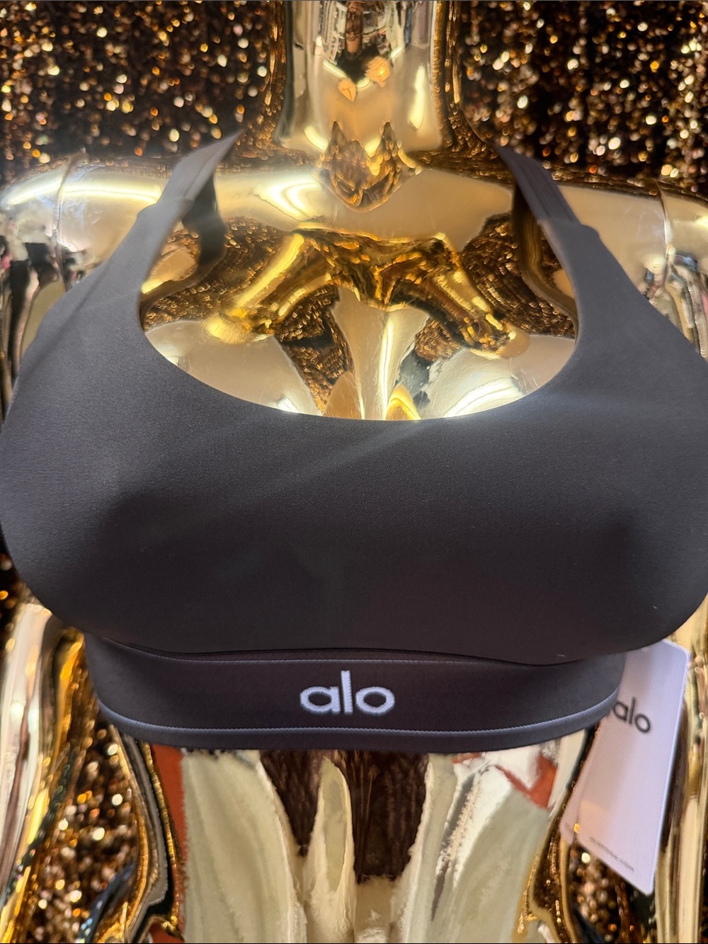 ALO Yoga Black Seamless Sport Bralette